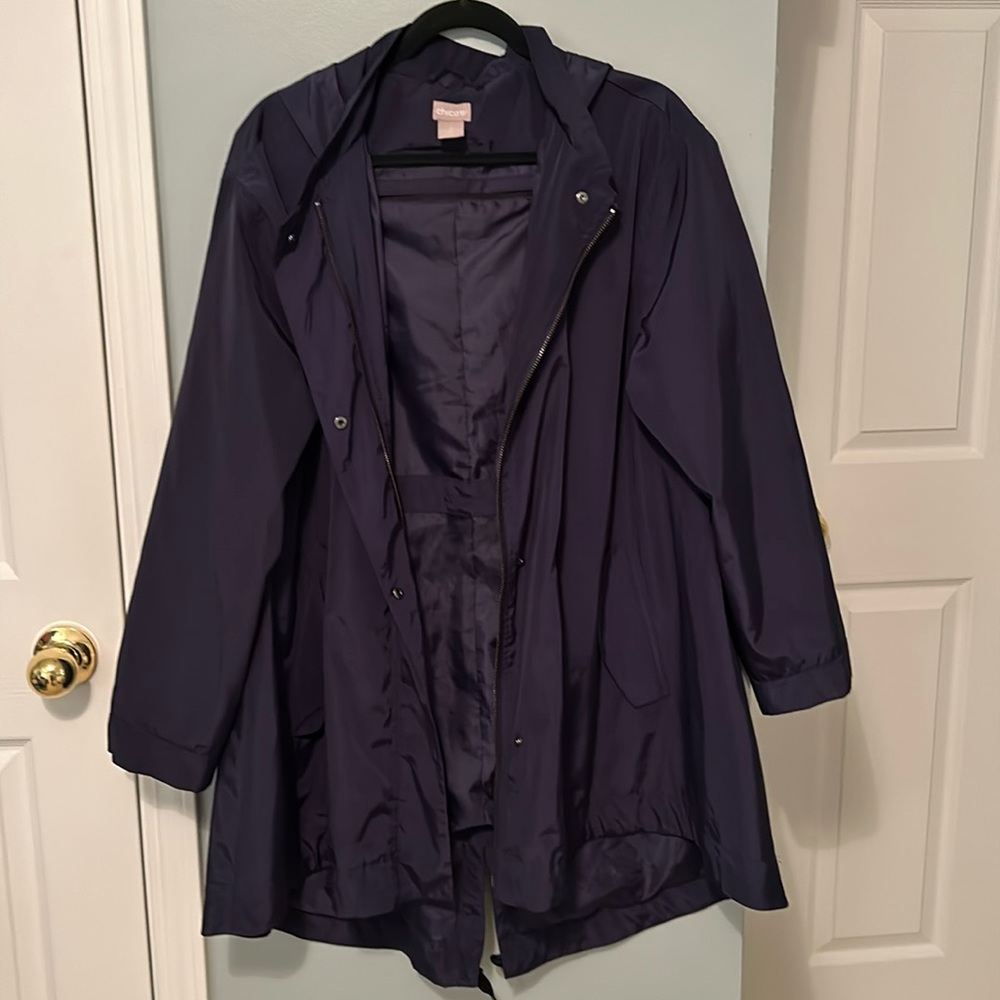 Chicos navy raincoat